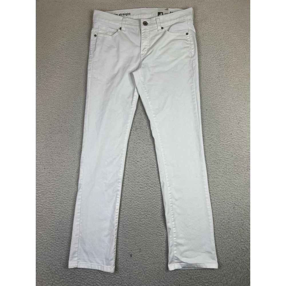 JCPenney JCP Jeans Womens 10 Petite White Slim Straight High Stretch ADHK405139